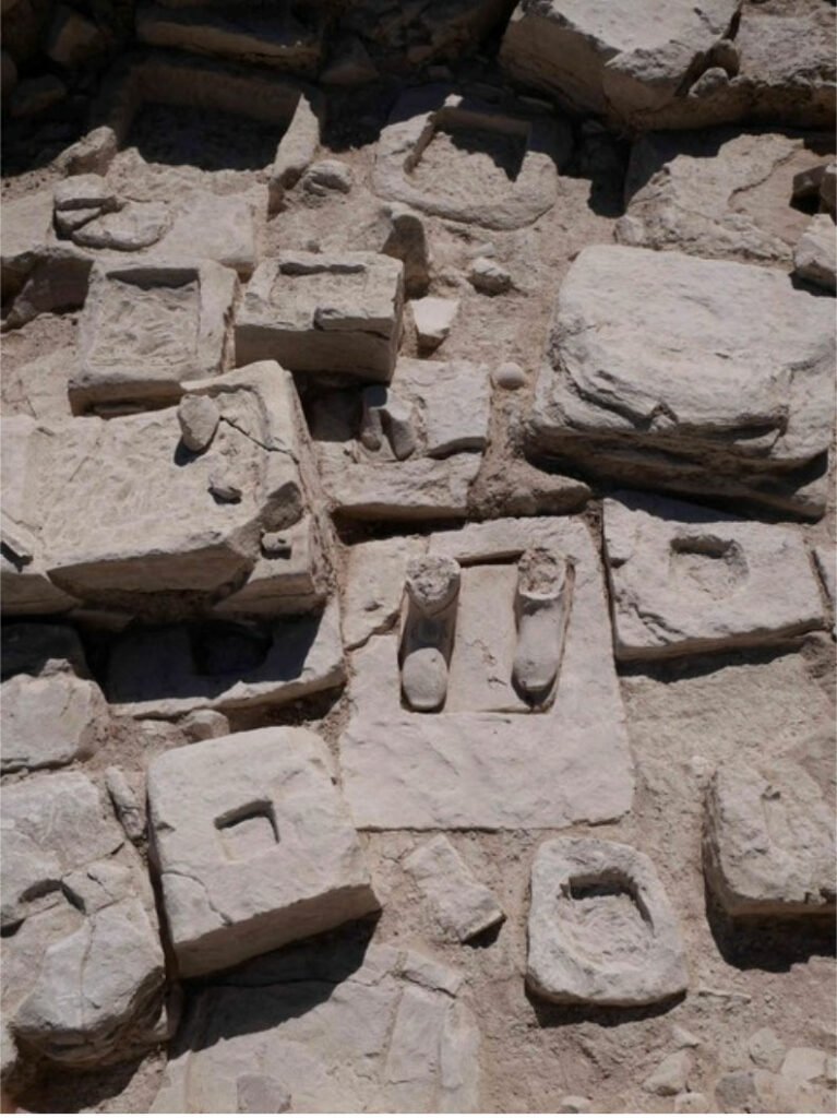 The base of the statue in situ at the Sanctuary of Apollo, Frangissa, Cyprus