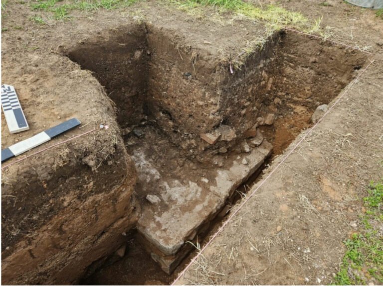 excavated foundation of a barrack