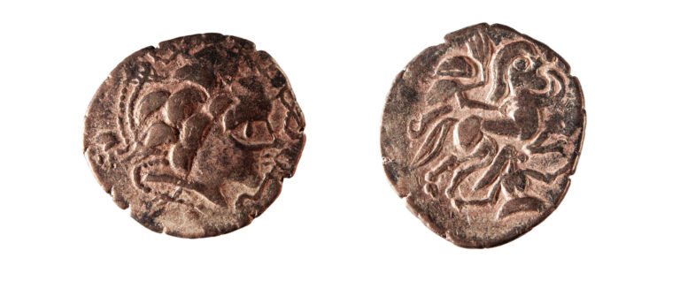 Gallic coin, front and back
