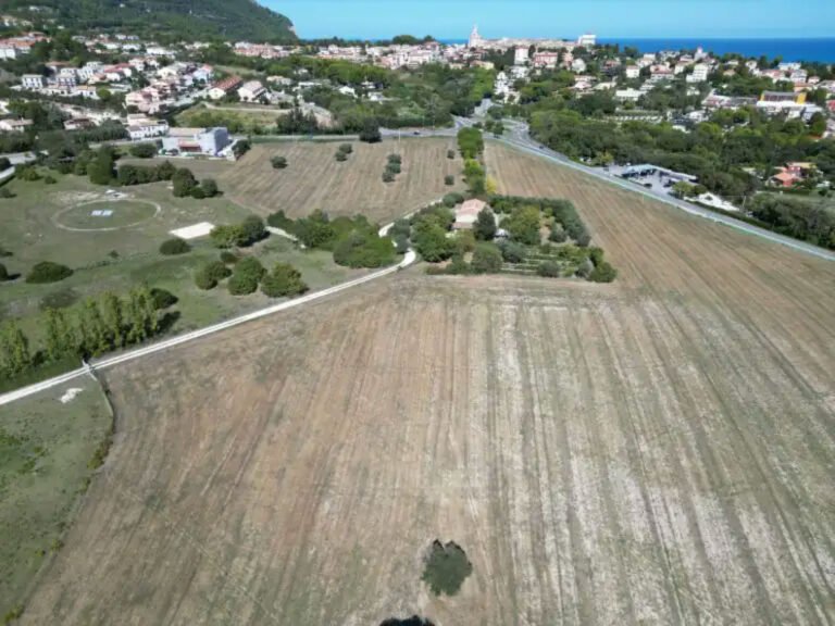 Aerial view of the Conero necropolis, Sirolo, Italy