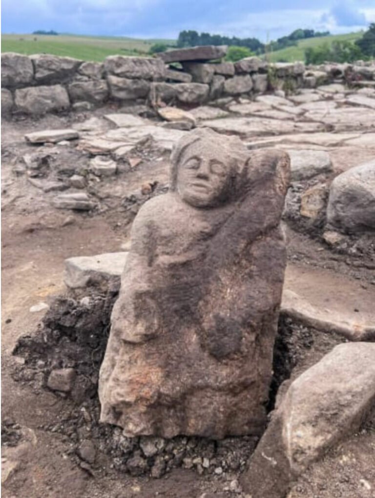 Stone relief depicting a protectorate, Vindolanda, England