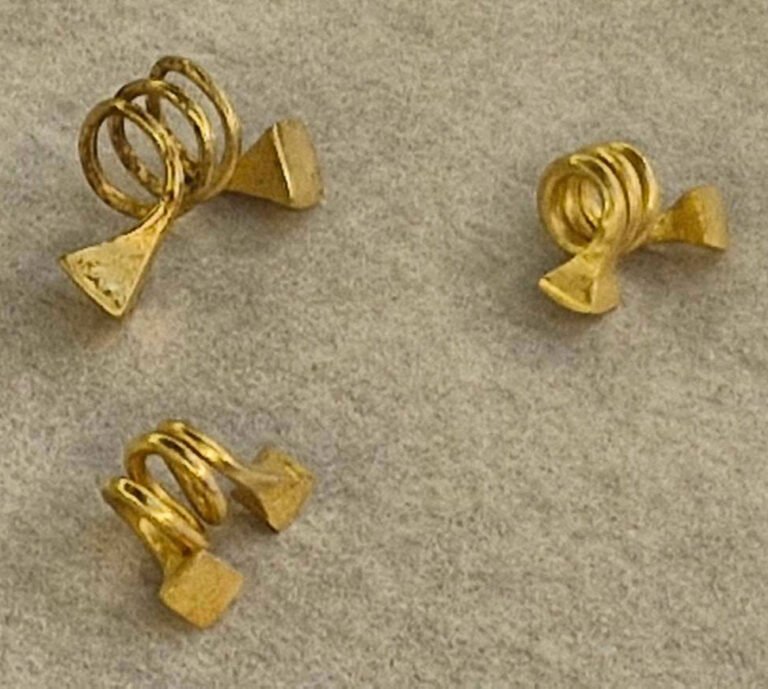 gold spiral earrings